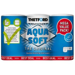 Thetford - Aqua Soft Toilet Paper, 6 Rolls